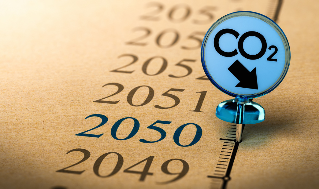 2050 climate plan, reduce carbon dioxide footprint.